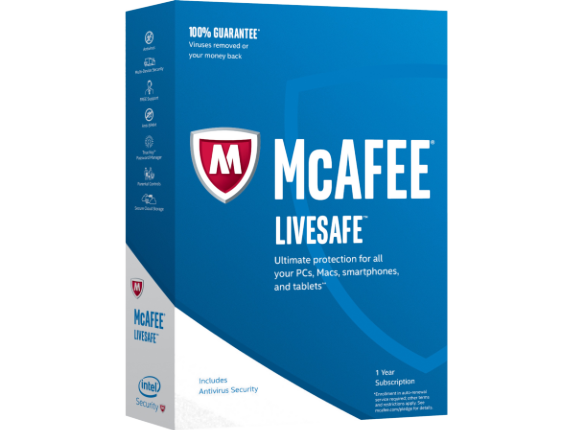 , McAfee LiveSafe - 1 Year - Service