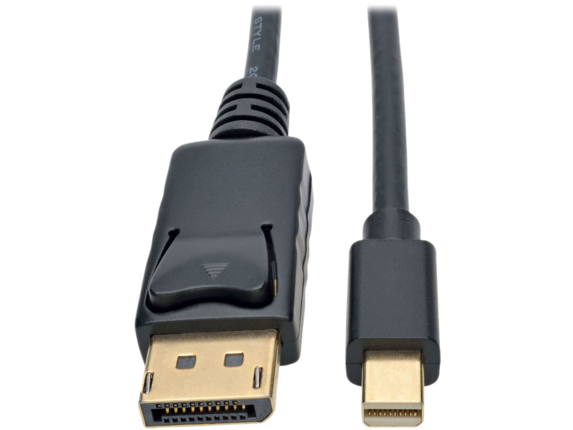 , Eaton Tripp Lite Series Mini DisplayPort to DisplayPort Adapter Cable, 4K 60Hz (M/M), DP Latching Connector, Black, 3 ft. (0